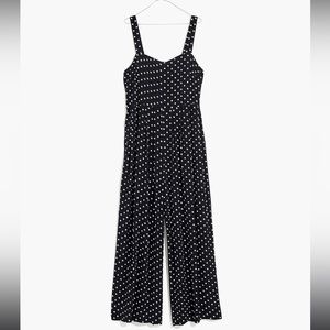Tank Wide-Leg Jumpsuit in Polka Dot, Size 14 (worn/like new)